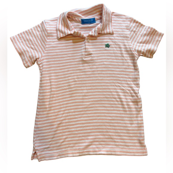 J. Bailey Other - J. Bailey Peach Striped Polo Shirt